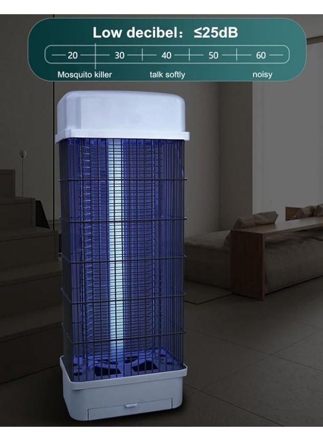 الشبح جهاز الذكي لقتل البعوض بمصباح صاعق كهربائي أصلي 3800 فولت مع ضوء UV بقوة 22-25 واط – قاتل الحشرات الطائرة – أفضل جهاز صاعق للبعوض والذباب – مصيدة للبعوض والذباب – للاستخدام الداخلي والخارجي – أبيض - Image 5